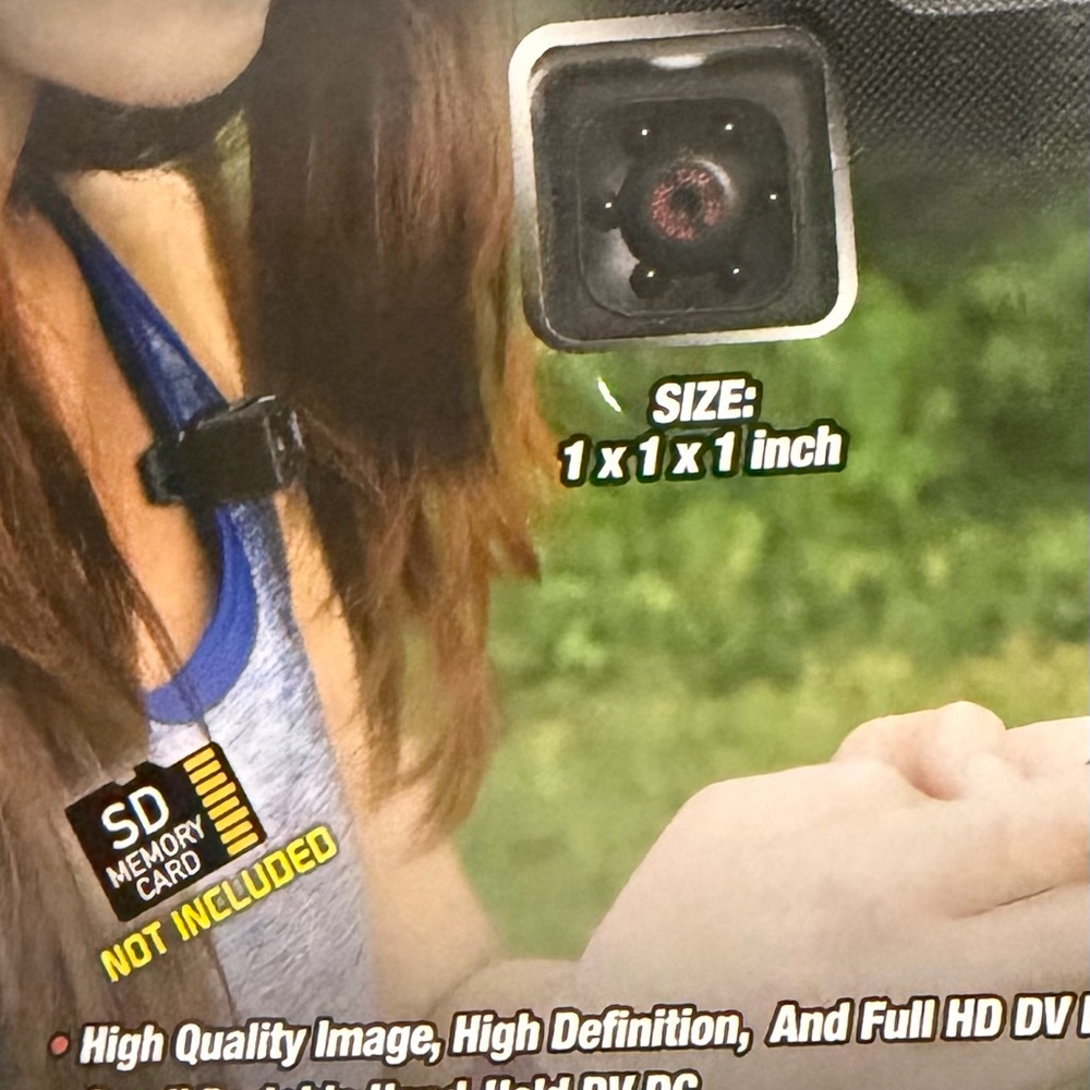 Compact Blue Clip-On Action Camera (Brand Not Visible)